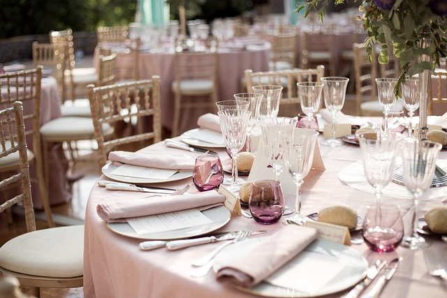 private event décor sketches and budget sheet